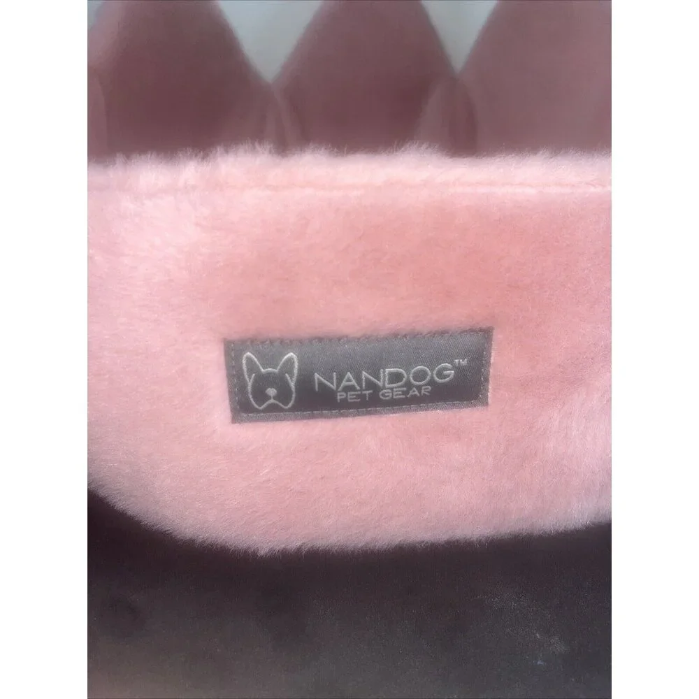 NEW NANDOG Cloud Crown Blush Pink Dog/Cat Pet Bed Barbie and Grey Plush/Mesh Bed